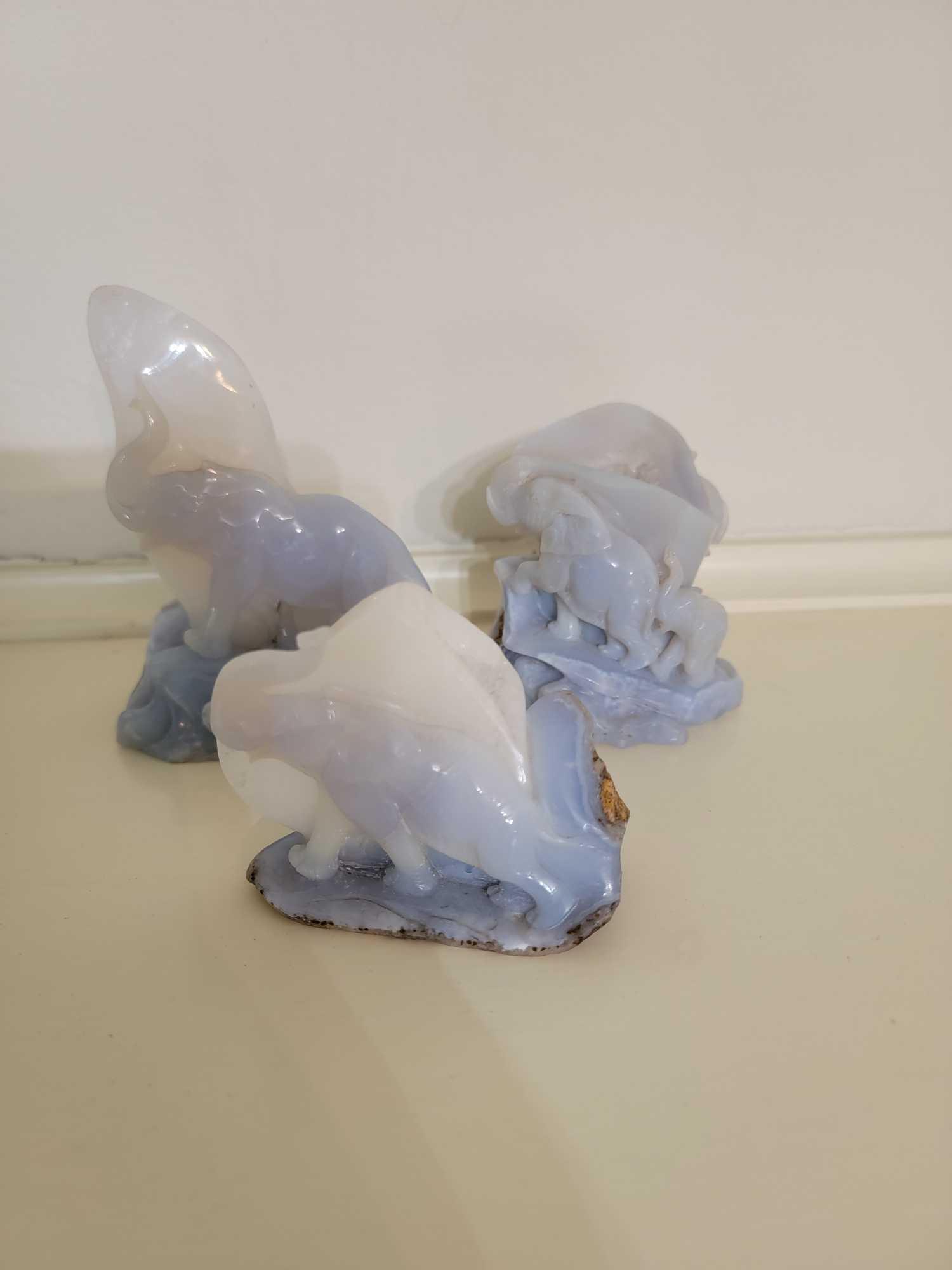 BLUE CHALCEDONY Elephant Collection