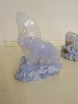 BLUE CHALCEDONY Elephant Collection