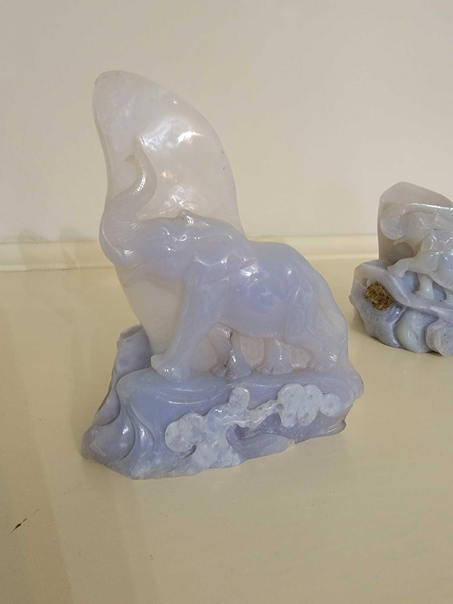 BLUE CHALCEDONY Elephant Collection