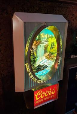 COORS WATERFALL LIGHT UP SIGN