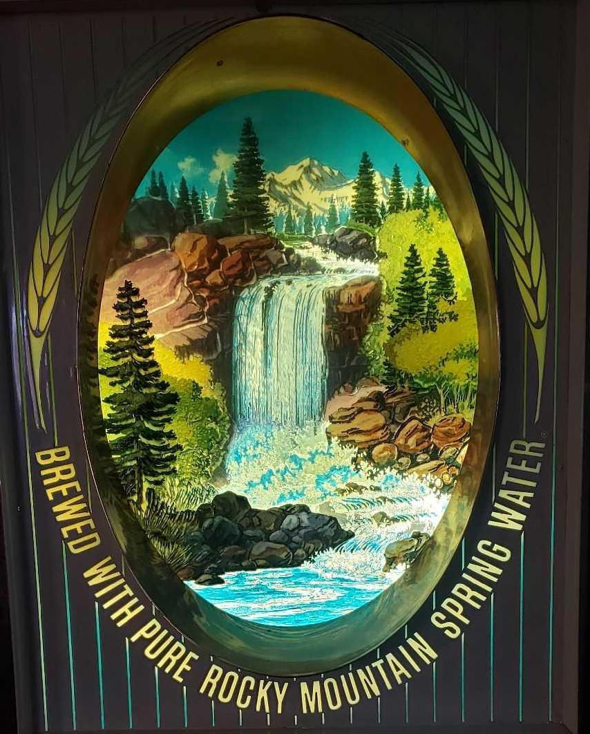 COORS WATERFALL LIGHT UP SIGN