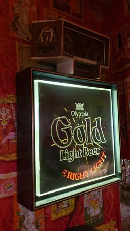 OLYMPIA BEER AND OLYMPIA GOLD LIGHT BEER SIGNS