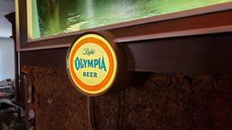 OLYMPIA LIGHT BEER SIGN