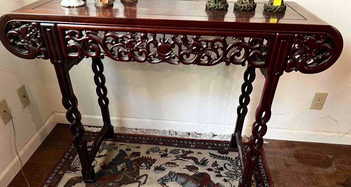 VINTAGE CHINESE CARVED ALTER TABLE