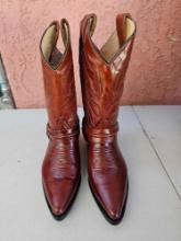 EL PAISANO WESTERN WORKING BOOTS CHEVRON/wine colored