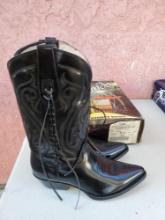 MEXICO LINDO BLACK BRUSHOFF WESTERN BOOTS