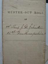 CIVIL WAR MUSTER-OUT ROLL 1864