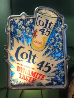 Colt 45 3D Lighted Beer Sign