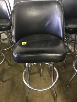 Lot of 4 Black High Back Bar Stools, approx. 41" tall (lot 1)