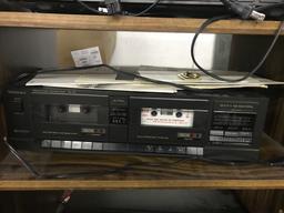 Automatic Turntable System, Stereo Turner, Amplifier - all in cabinet (lot 3)