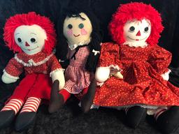 Raggedy Ann, Andy & Friend Dolls