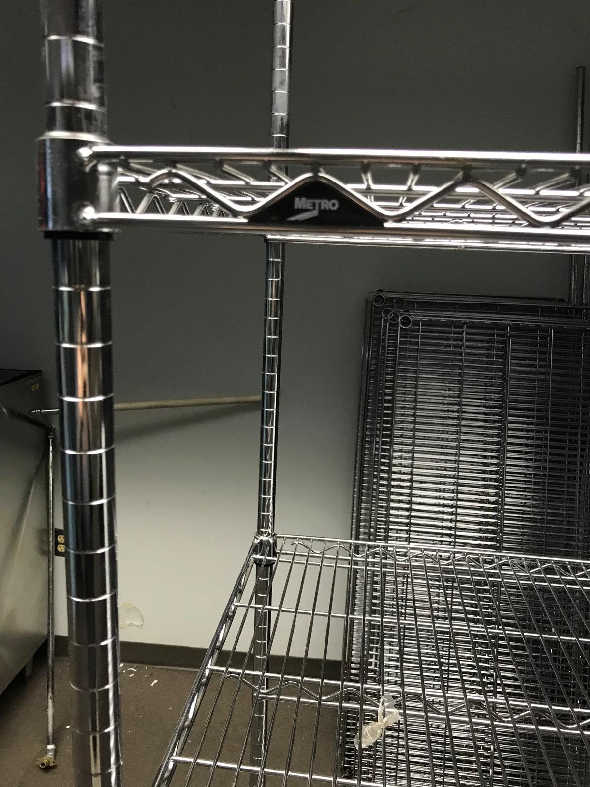 Commercial grade wire rack shelving, see description for size