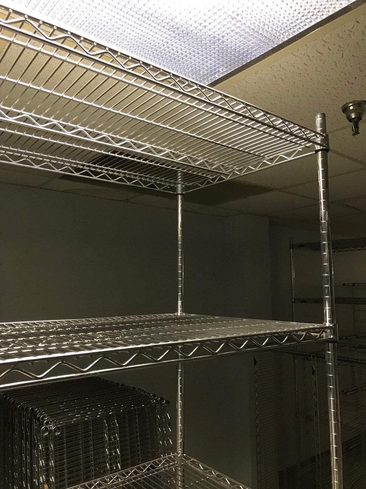 Commercial grade wire rack shelving, see description for size