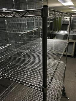 Commercial grade wire rack shelving, see description for size