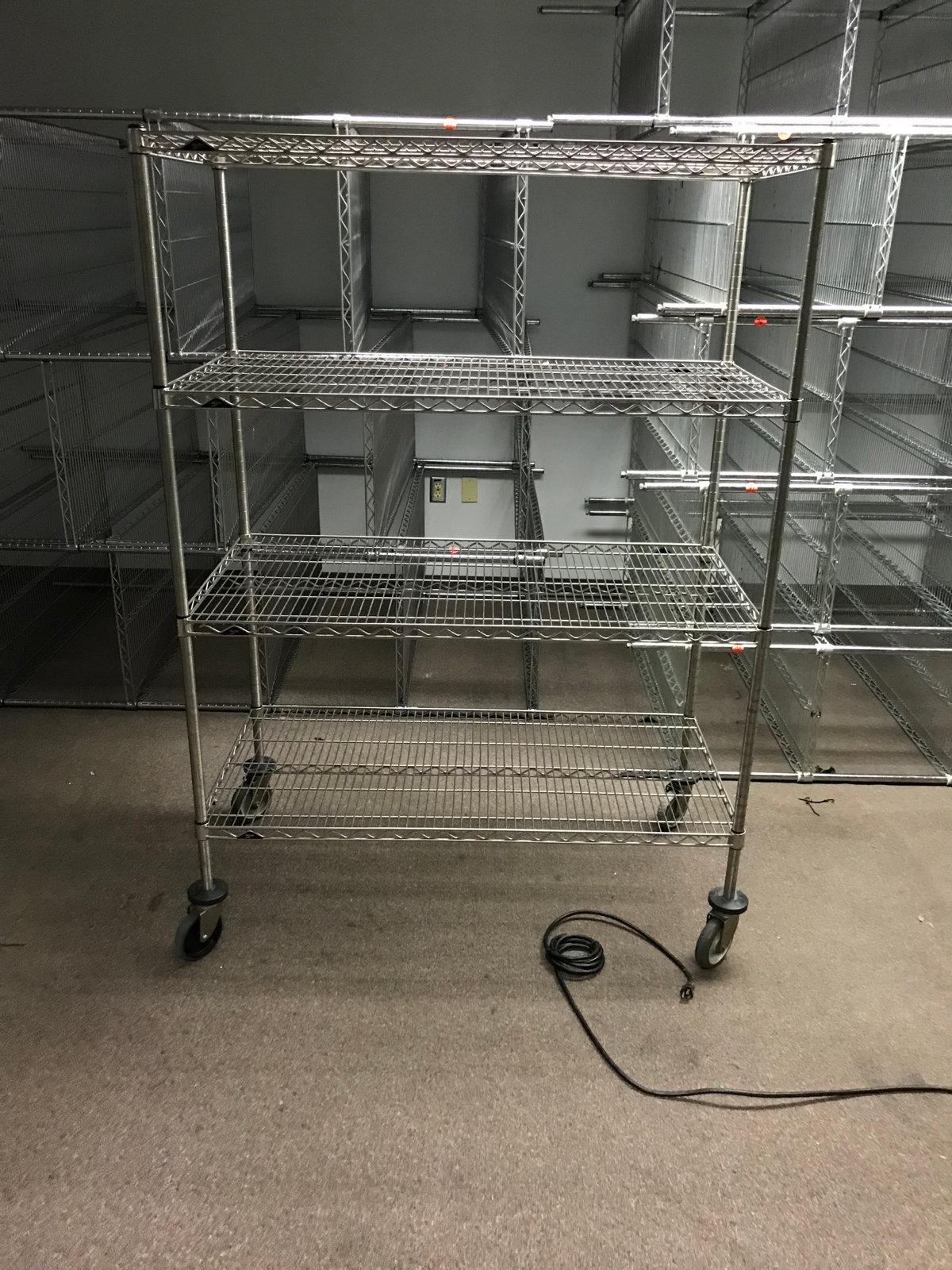 Commercial grade wire rack shelving, see description for size