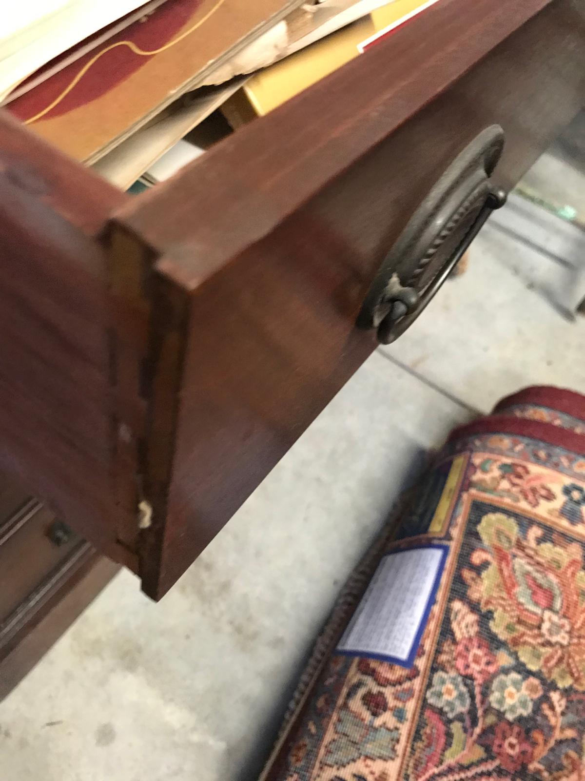 Wooden 3 drawer Chest of Drawers with dovetailed drawers.  Bottom drawer is missing bottom.  30 inch