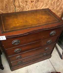 Wooden 3 drawer Chest of Drawers with dovetailed drawers.  Bottom drawer is missing bottom.  30 inch