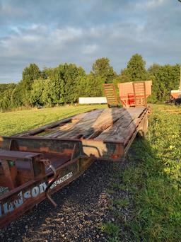 HUDSON DUAL AXLE FLATDECK TRAILER- W/ TITLE (10 TON)