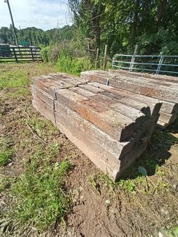 BUNDLE OF RAILROAD TIES (16 TOTAL)