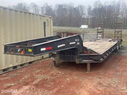 1965 FELCO 35 TON 28 FT LOWBOY TRAILER WITH HYDRAULIC RAMPS & AIR BRAKES - HAS TITLE