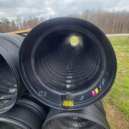 24" OUTSIDE DIAMETER DOUBLE WALL PLASTIC CULVERT 20FT LONG