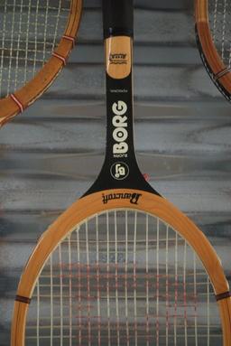 Collection of 3 vintage wood rackets