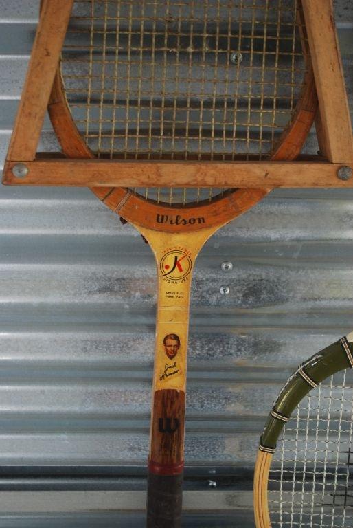 3 Vintage Wood Tennis Rackets