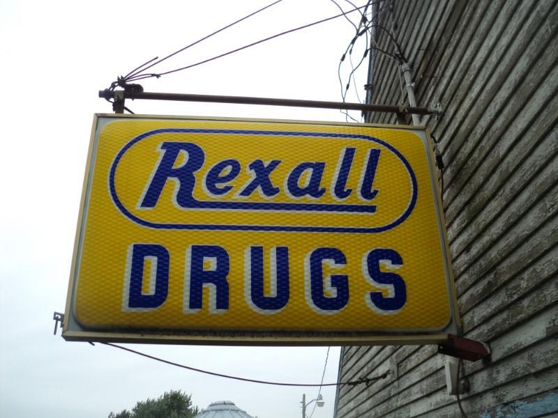 REXALL Drug Sign