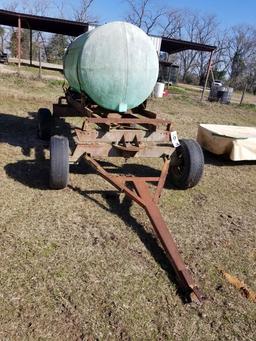 500 GAL WATER TANK WITH TRAILER AND PUMP