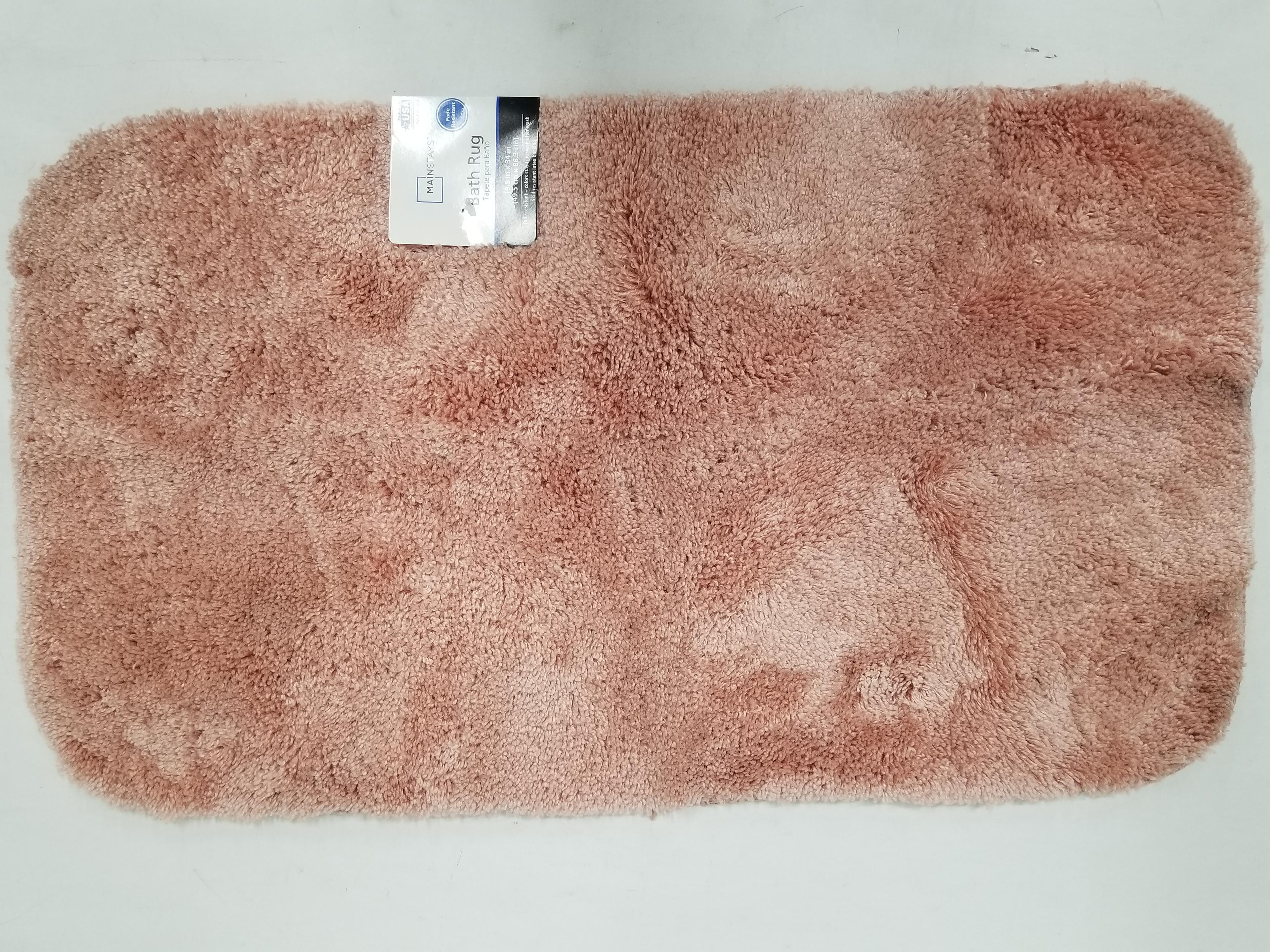 Mainstays Performance Bath Rug - Light Pink - New