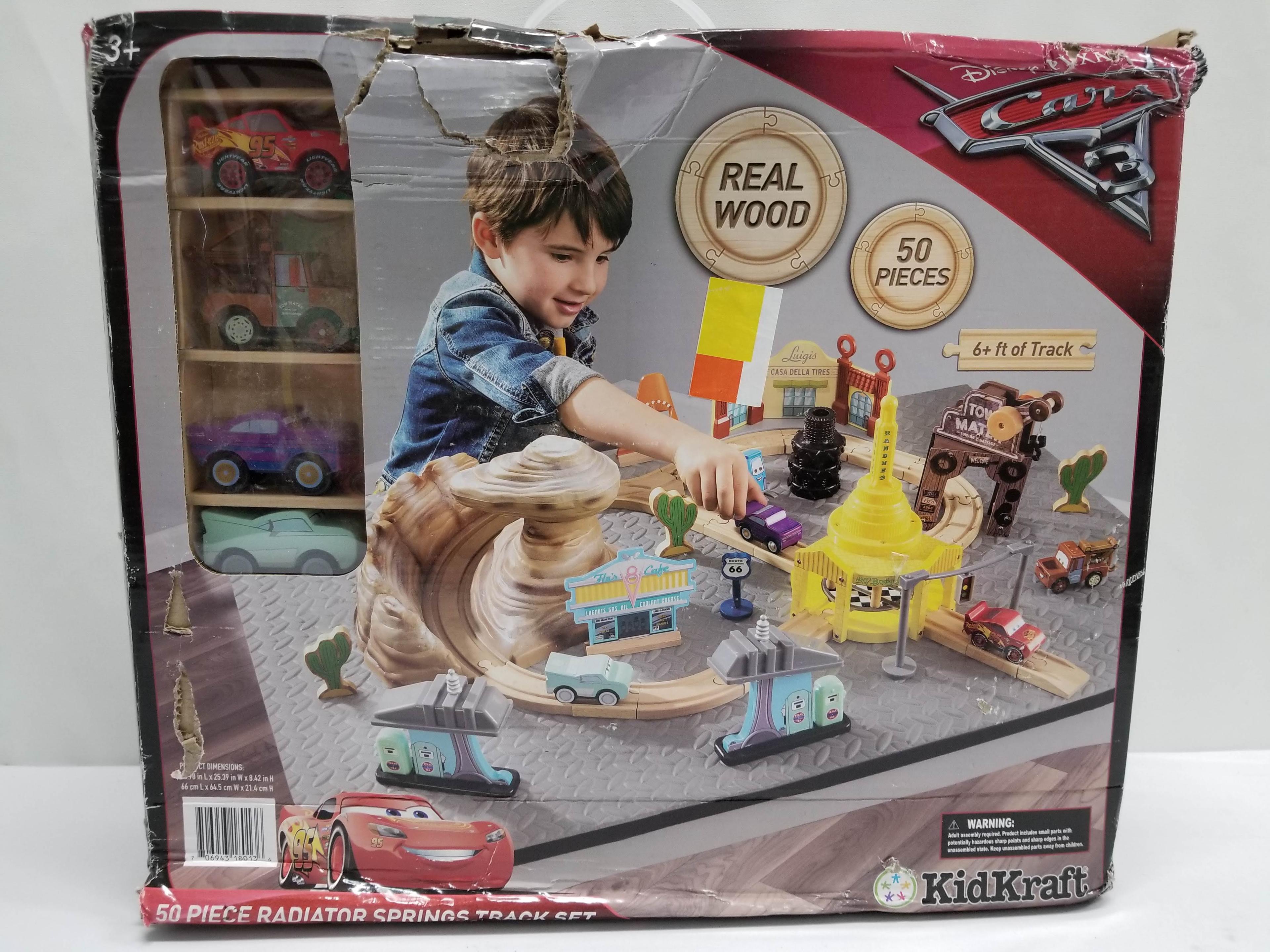 KidKraft Real Wood Cars 2 Playset - Box Damaged, Product New/Sealed