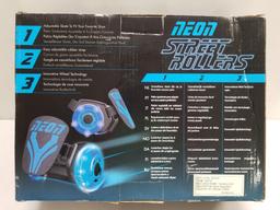 Neon Street Rollers - Strap-on Roller Skates - New