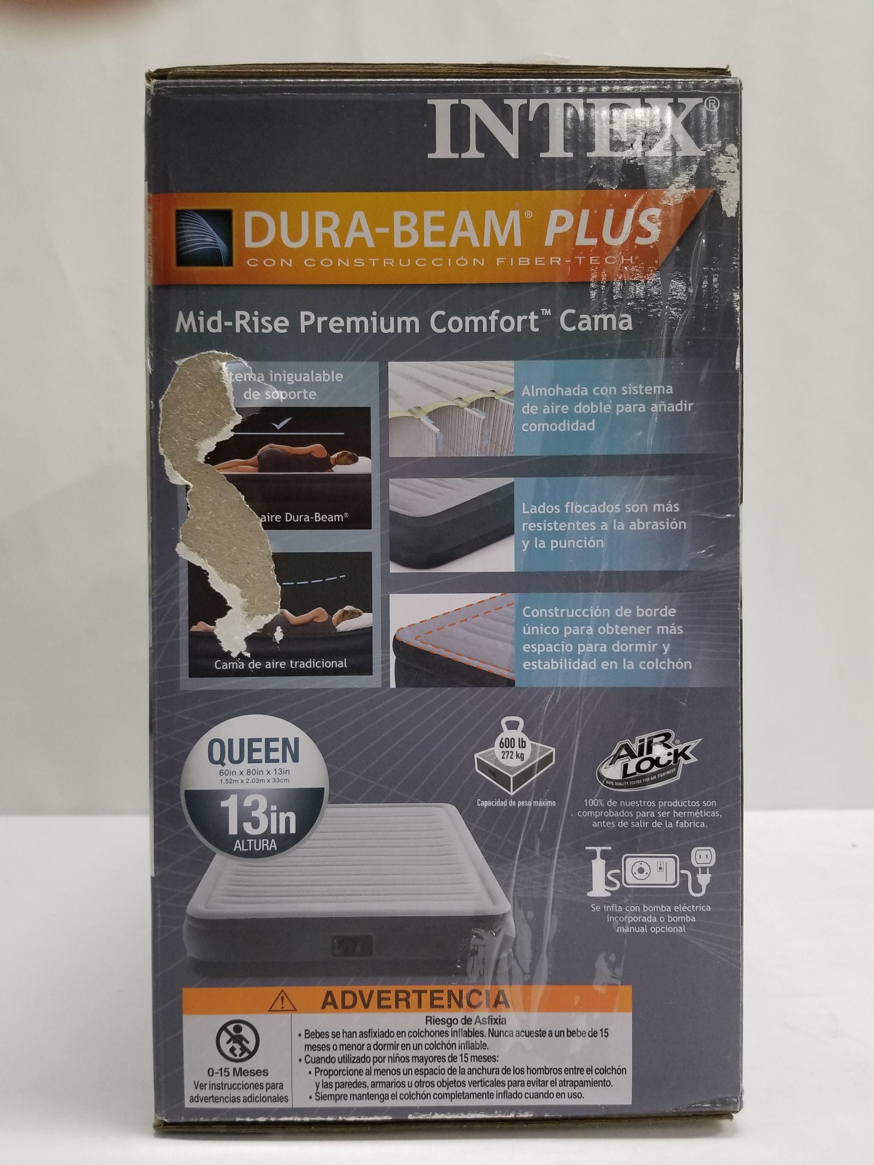 Intex Dura-Beam Plus Inflatable Mattress - Queen - New
