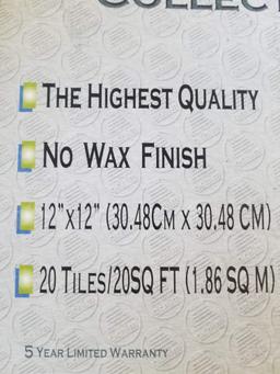 Nexus Self-Adhesive Vinyl Floor Tiles. 80 12x12 Tiles (4 Packages of 20 tiles each) - New