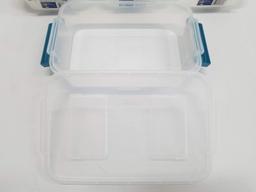 6 Sterilite 2.7 Qt Containers with Latch Lids - New