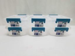 6 Sterilite 2.7 Qt Containers with Latch Lids - New