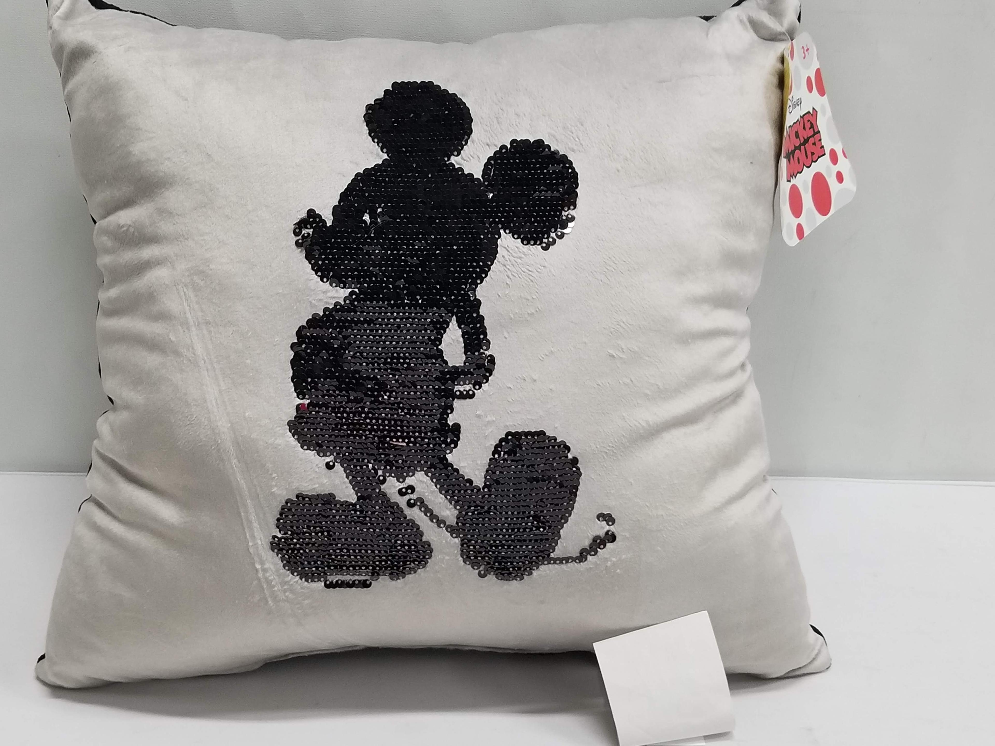 Mickey Mouse Reversible Sequin Pillow - 17"x17" - New