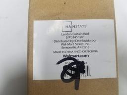 Mainstays Landon Curtain Rod. 84"x120" with 3/4" Diameter. Open Box - New