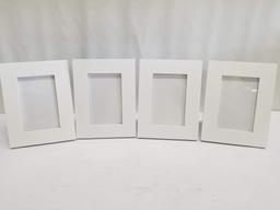 4"x6" Museum White Picture Frames - Mainstays - New