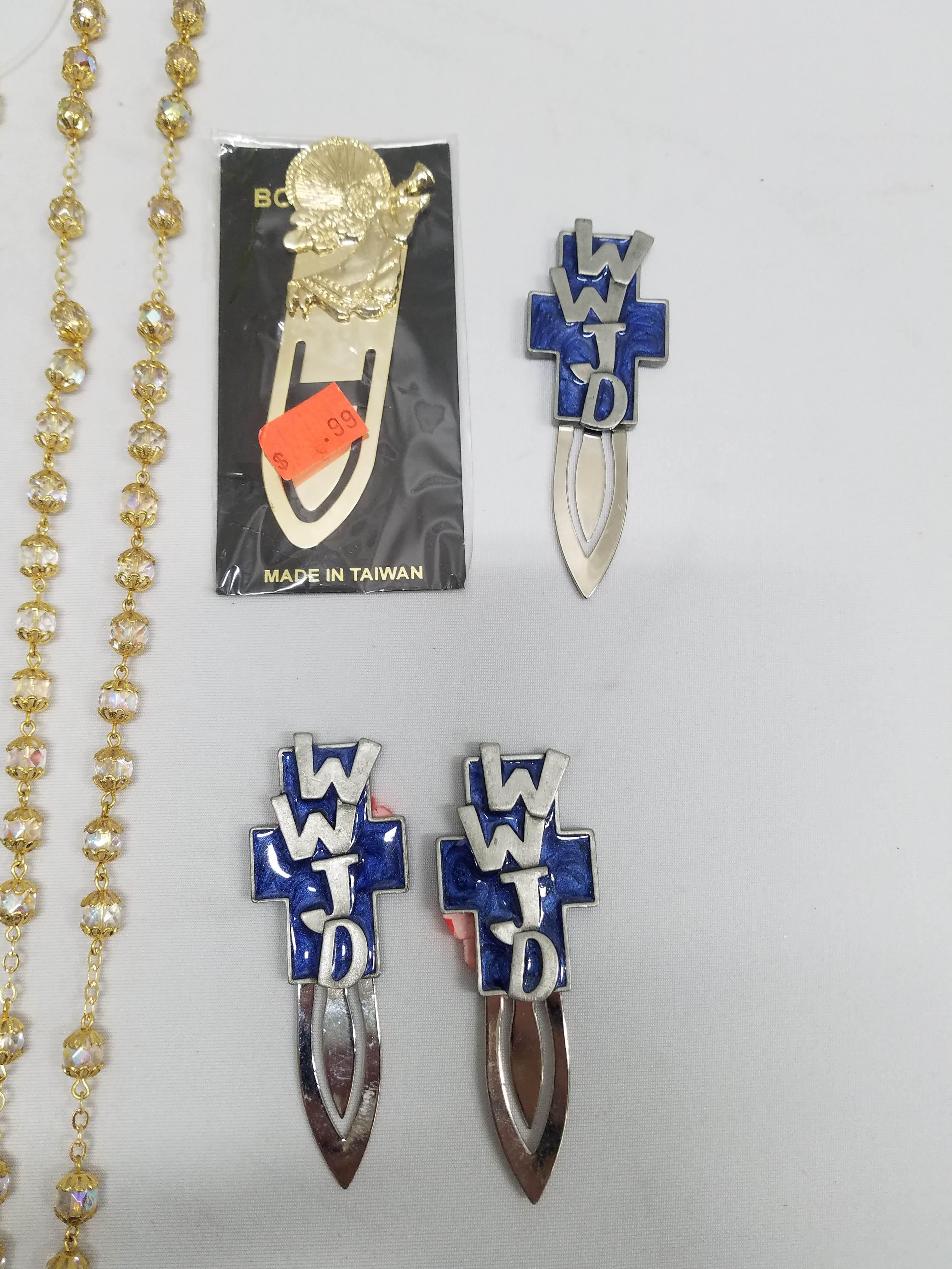 Religious Accessories: 3 Necklaces, 2 wall Hangings, 4 Bookmarks