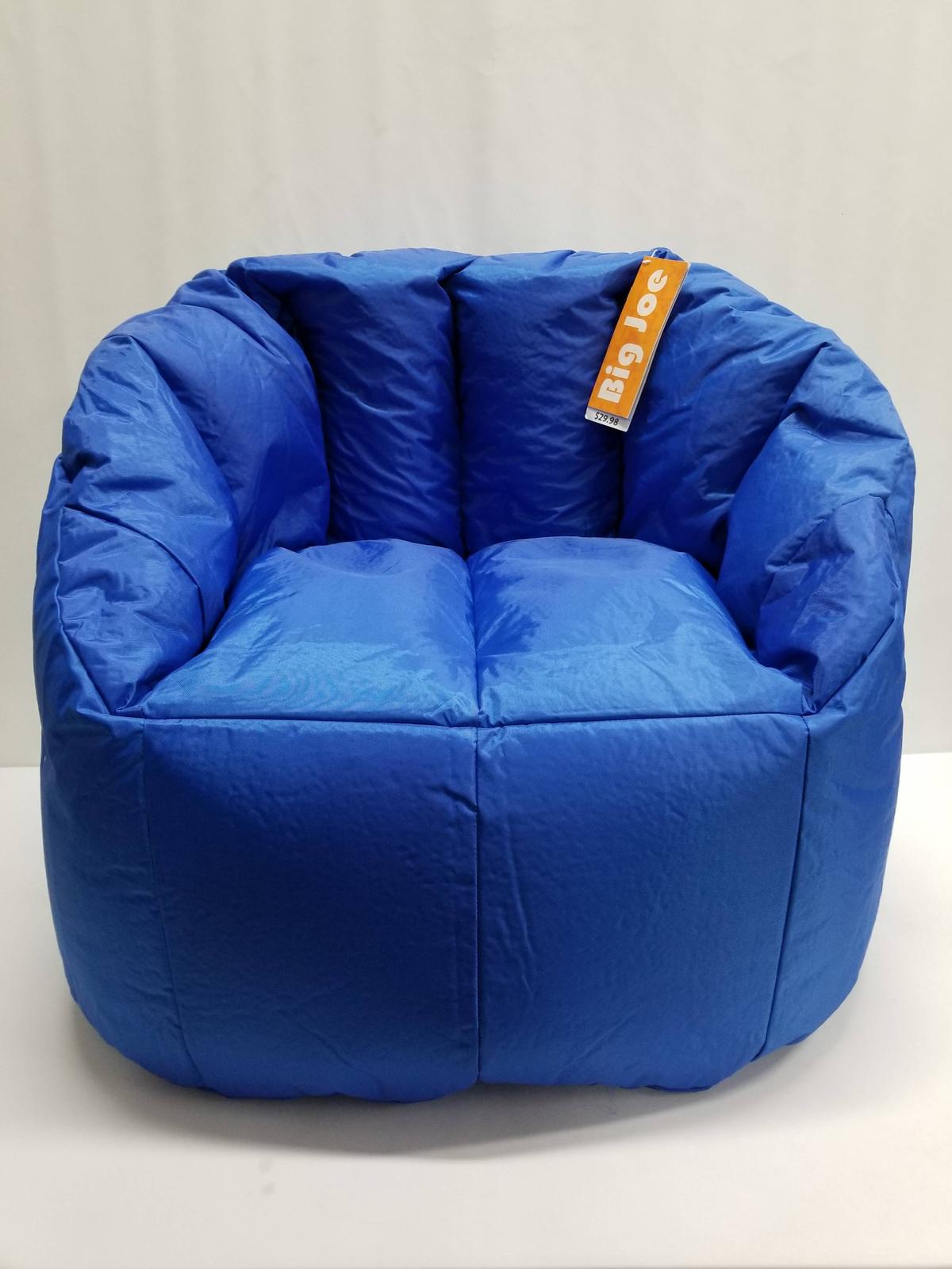 Big Joe Milano Beanbag Chair - Blue, 32"L x 28"W x 25"H - New