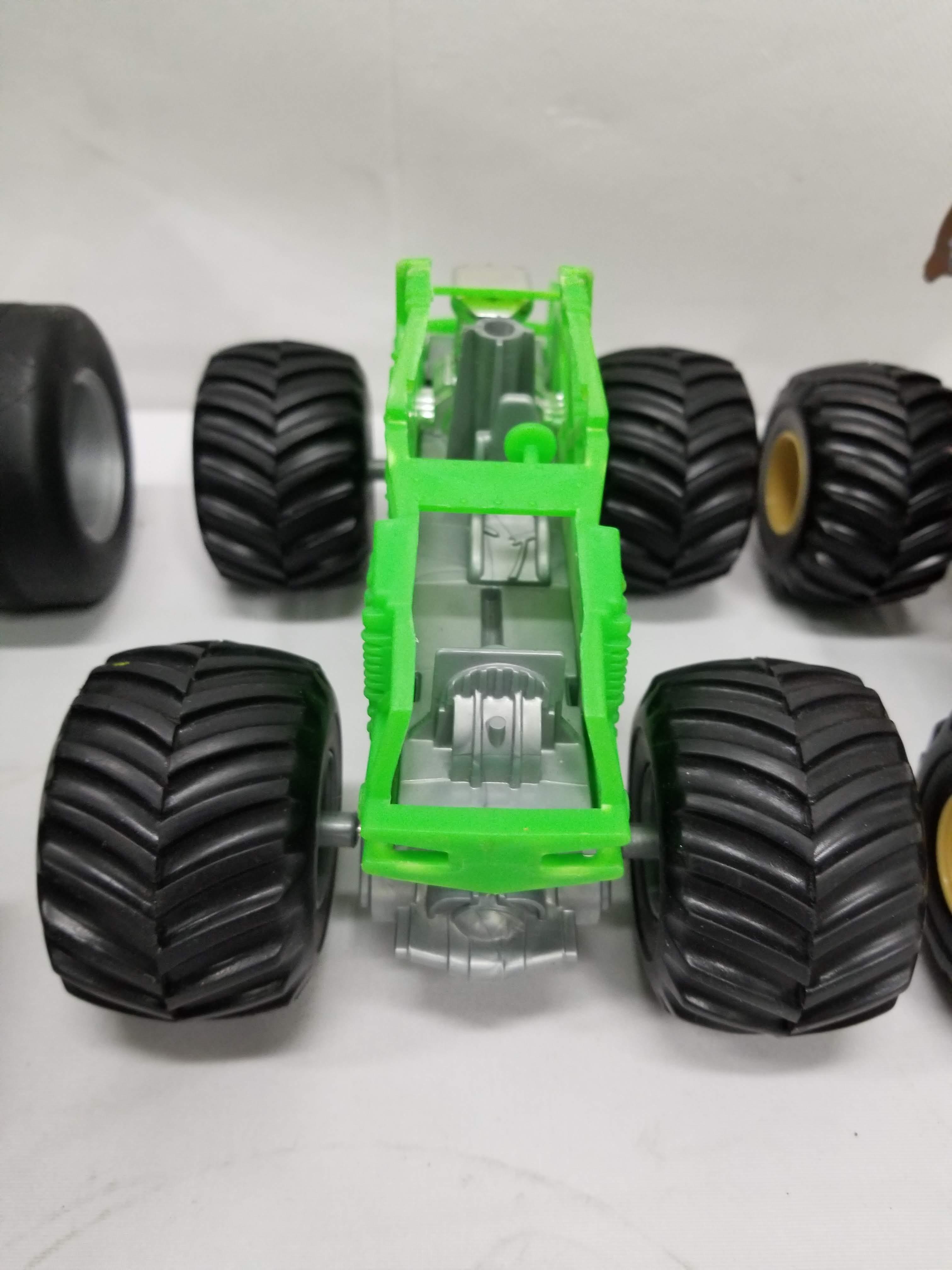 3 Monster Truck Toys - Grave Digger, Unnamed, Donkey Kong