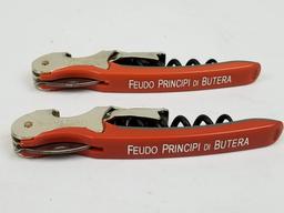 Pair of Wine Bottle Openers "Feudo Principi di Butera"