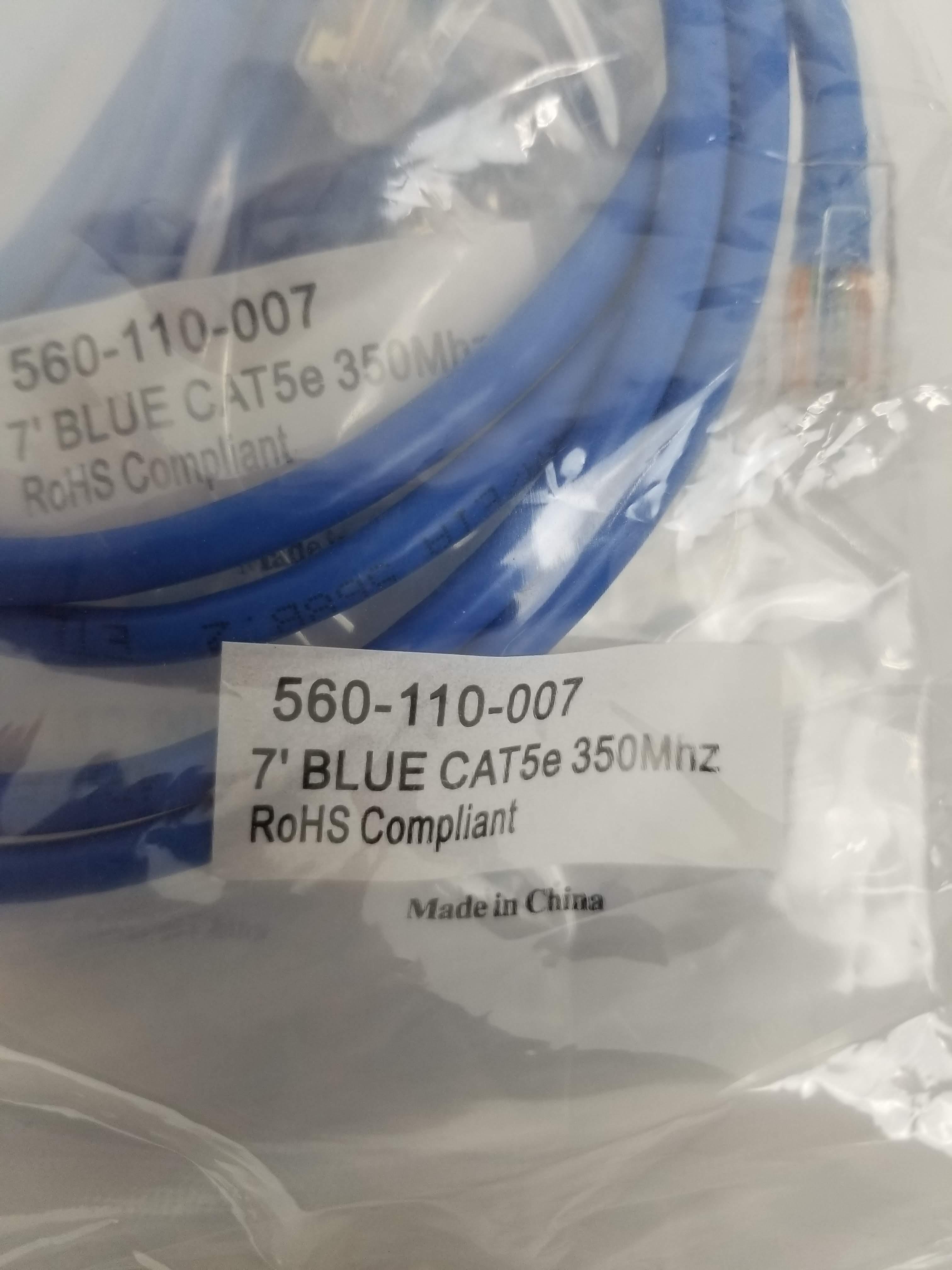 10 Pack 7' Blue Cat5e Patch Cables - New