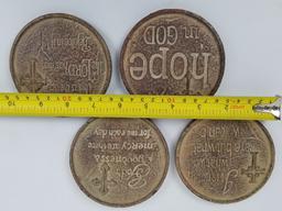 Set of 4 Religious Coasters - Cast Resin