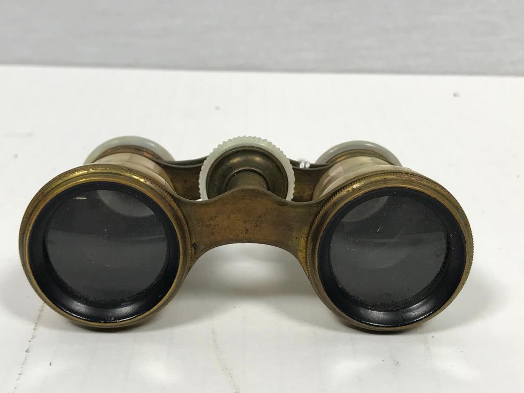 Antique Vendome Paris Opera House Glasses/Binoculars w/Leather Case