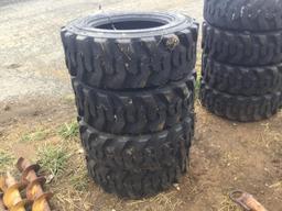 (4) New/Unused Great Road 10-16.5 N.H.S. Tires for Skid Loader