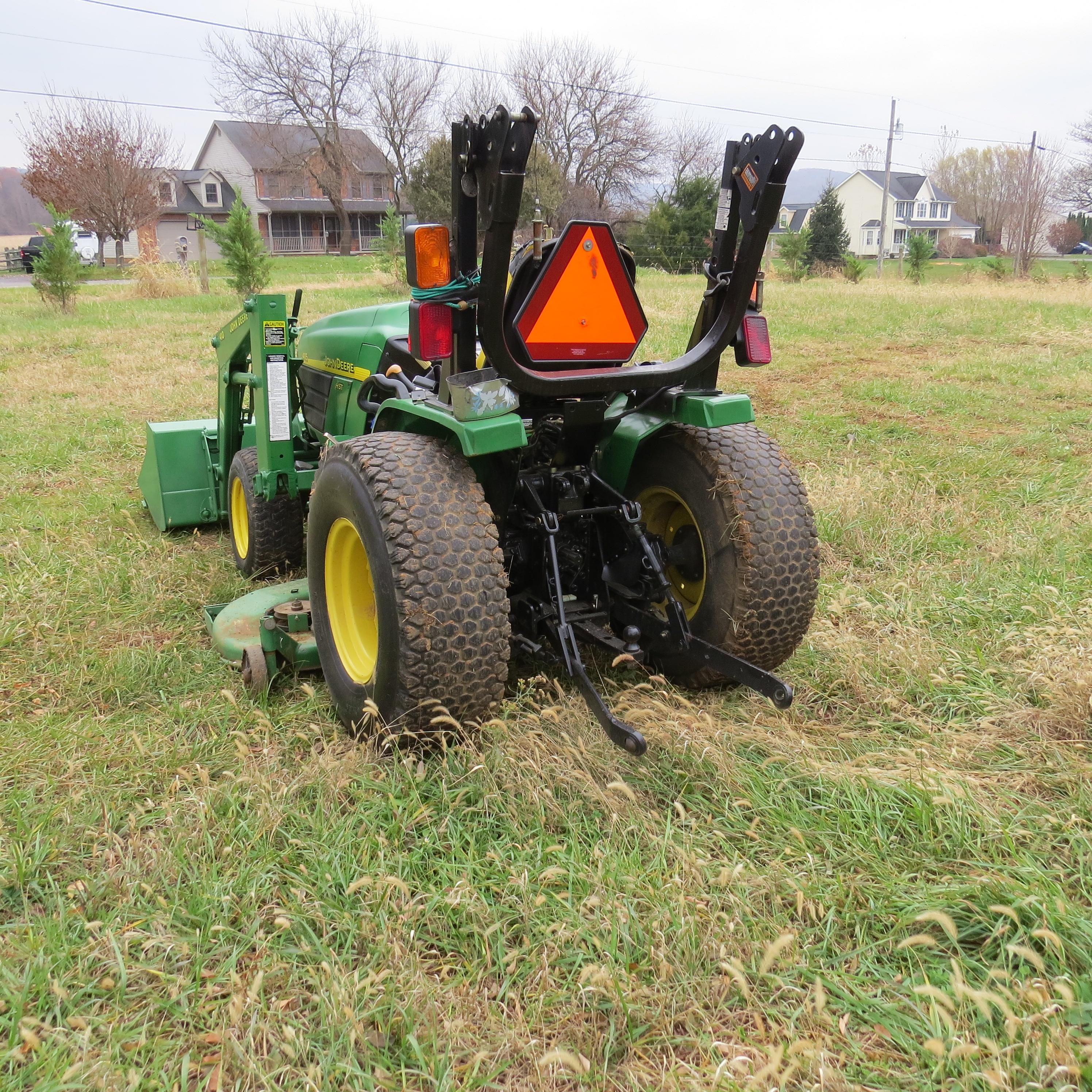 JOHN DEERE 4115 TRACTOR W/LOADER & BELLY MOWER