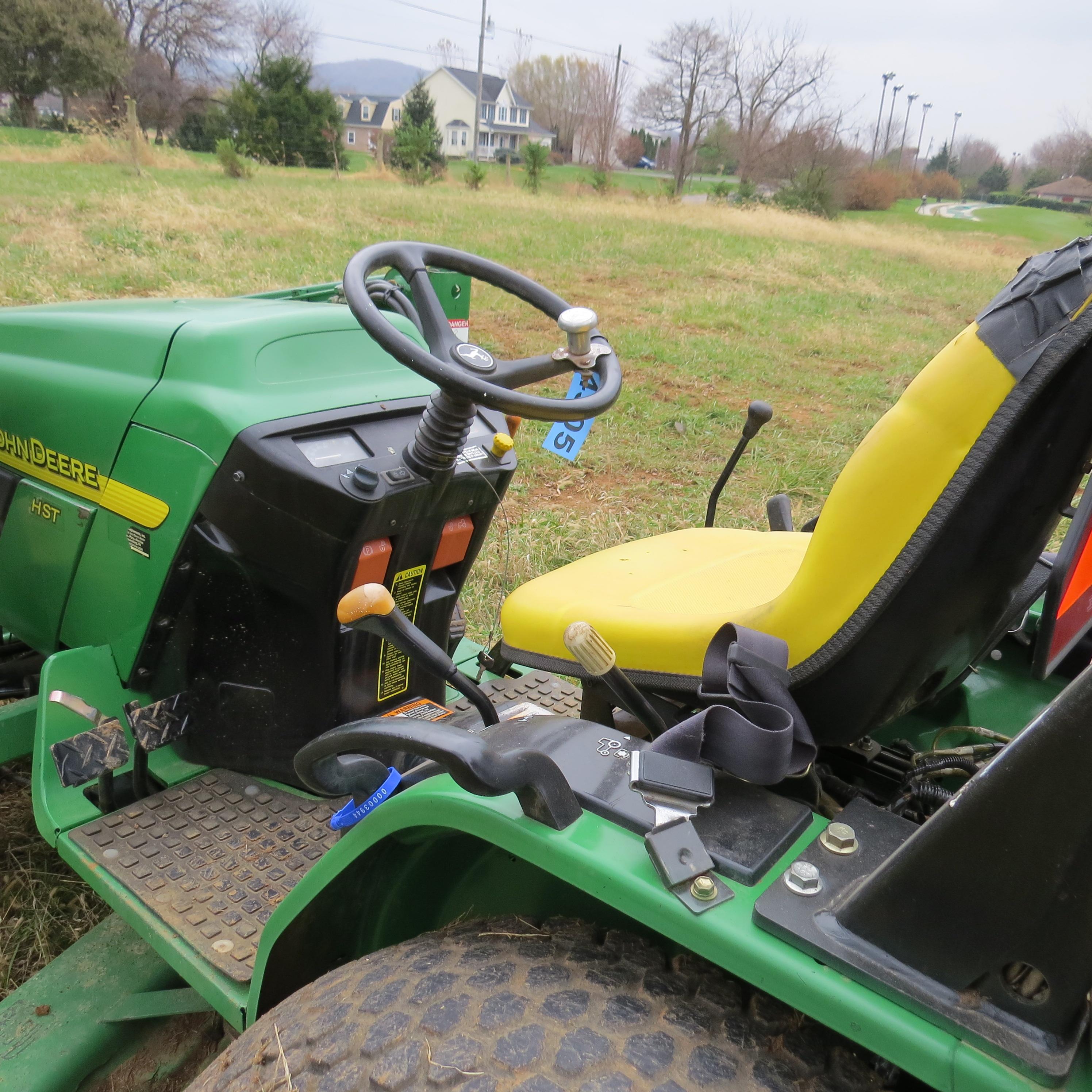 JOHN DEERE 4115 TRACTOR W/LOADER & BELLY MOWER