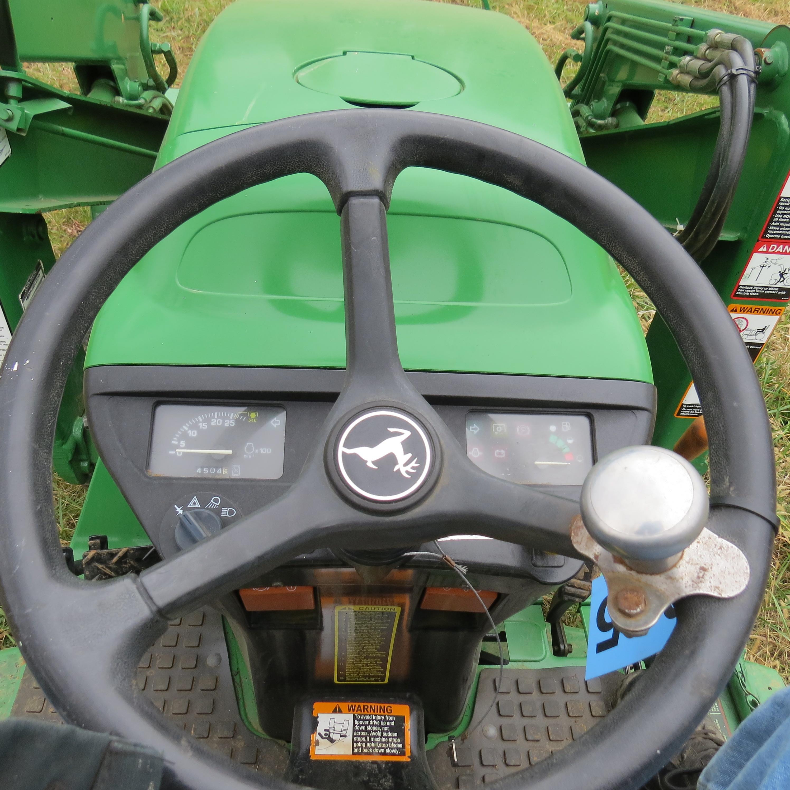 JOHN DEERE 4115 TRACTOR W/LOADER & BELLY MOWER